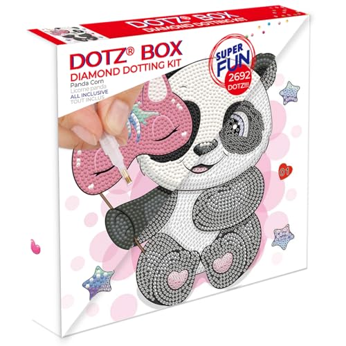 Image of DIAMOND DOTZ Panda Corn Diamond Painting Kit for Adults, Diamond Art Craft