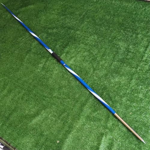 Jabalina certificada por la IAAF (WA) de 800 g, 85 m, para hombre, para atletismo, 800 g, jabalina de competición, color blanco con azul