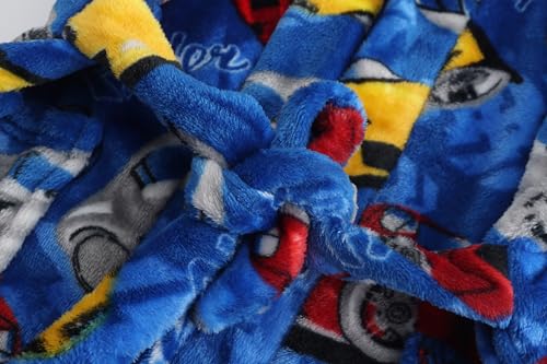 Image of Kids Hooded Bathrobe Girls Soft Plush Hooded Flannel Pajamas Sleepwear Boys Spa Robe
