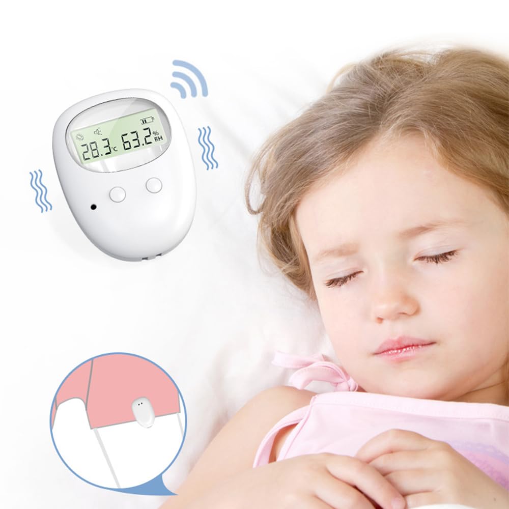 Alarme Stop Pipi Sans Fil, Rechargeable par USB, 3 Modes D'alarme, Sans Fil Alarme Stop Pipi Enfant et Personnes âgées, Alarme Pipi Stop Sans Fil pour Détecter L'incontinence Urinaire
