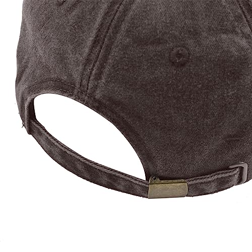 Image of HH HOFNEN Baseball Cap Washed Cotton Unstructured Vintage Hat for Men Women | Unisex Sports Ball Caps Sun Protection Adjustable Outdoor Curved-Brim Dad Hat Classic Plain Cap