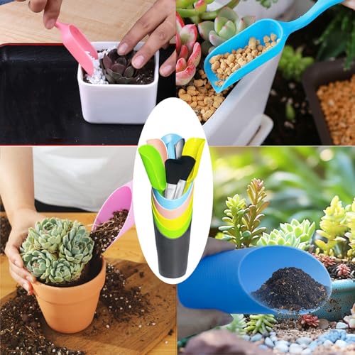 Juego de 12 herramientas para plantar bonsái de plástico miniatura 7