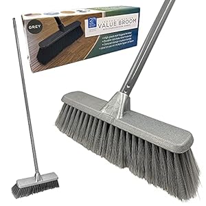 Indoor Broom Soft Bristle Sweeping Brush – Perfect Kitchen Broom for Laminate, Vinyl or Wooden Floor