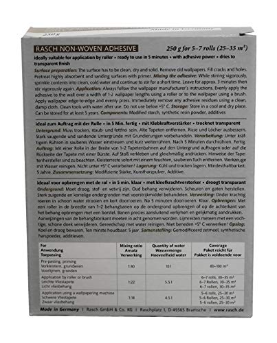 Rasch vliesbehanglijm, 250 g voldoende voor 5-7 rollen, 25-35 m2 - Afbeelding 4