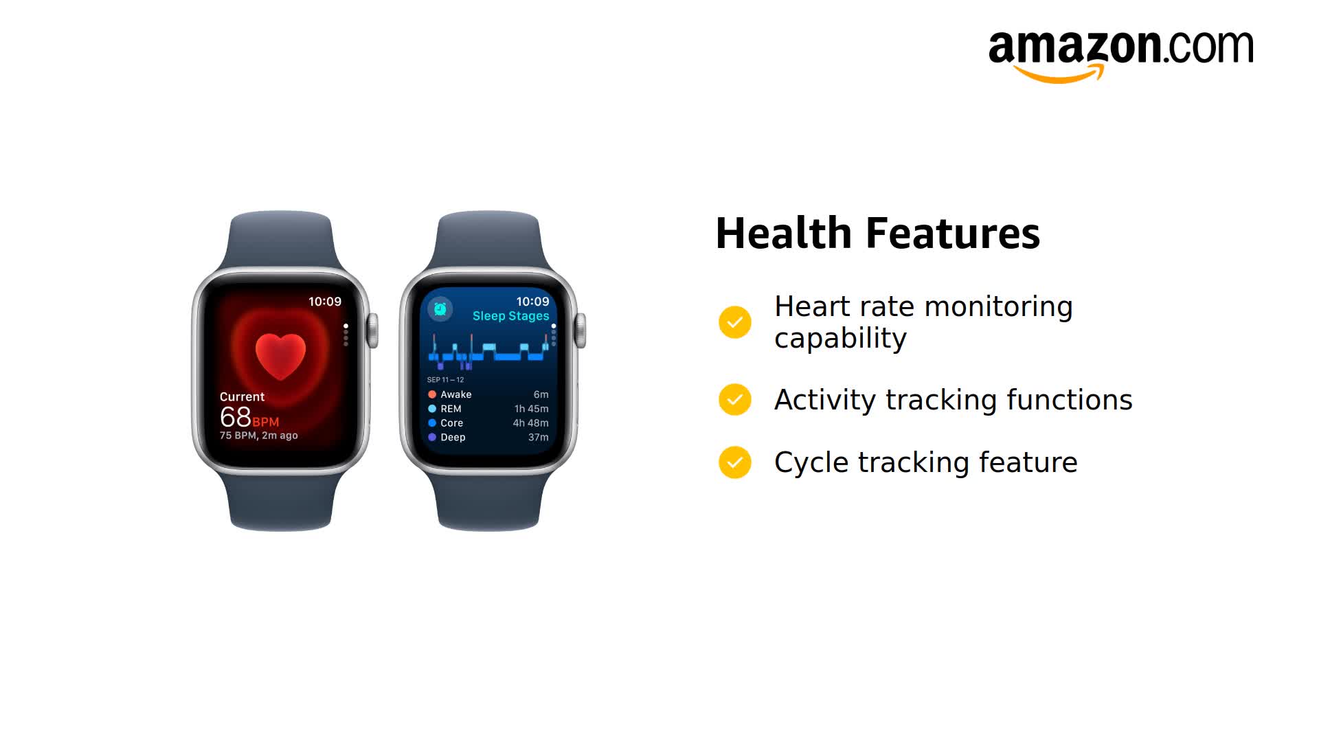 Amazon.com: Apple Watch SE (2nd Gen) [GPS 44mm] - Silver Aluminum