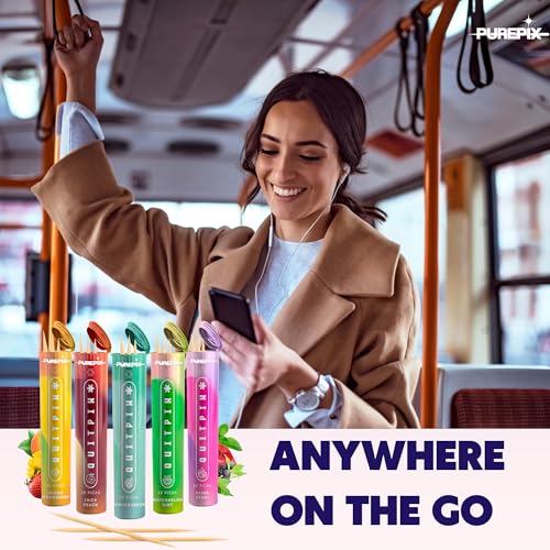 quitpix to help quit smoking extra thick flavored toothpicks with nac amp l-theanine that can help quit smoking - oral fixation - nicotine free - kosher vegan 5 flavors variety pack made in usa