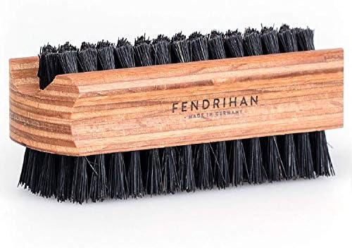 Fendrihan Dual Sided Wood Nail Brush with Black Boar Bristles 3.7" (Made in Germany)