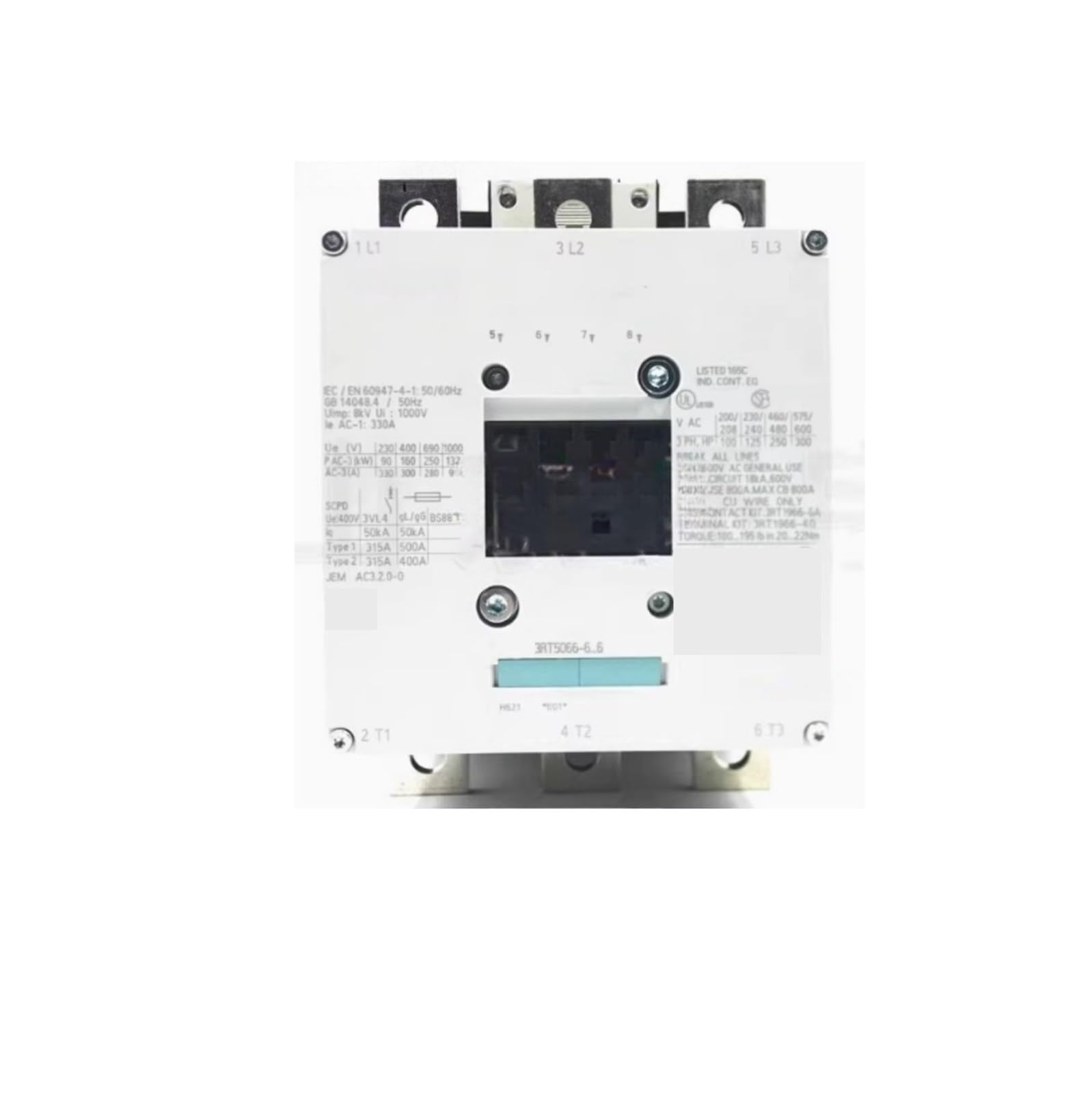 VKvmNYlxx Contactor 3RT5066-6AB36 DC 23-26V 330A