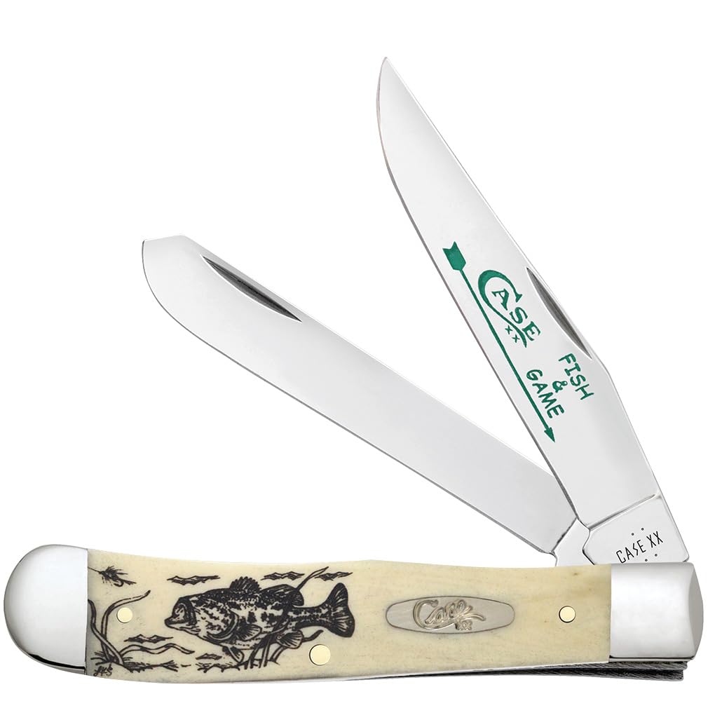 Case WR XX Pocket Knife Fish & Game Natural Smooth Bone Trapper - Bass Item #1445996- (6254 SS)