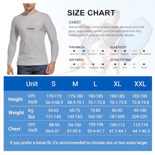 MEETWEE Herren Rash Guard Rash Vest Männer Langarm/Kurzarm UV Schutz T-Shirt Tops UPF 50+ Schnelltrocknend für Schwimmen Surfen Wassersport