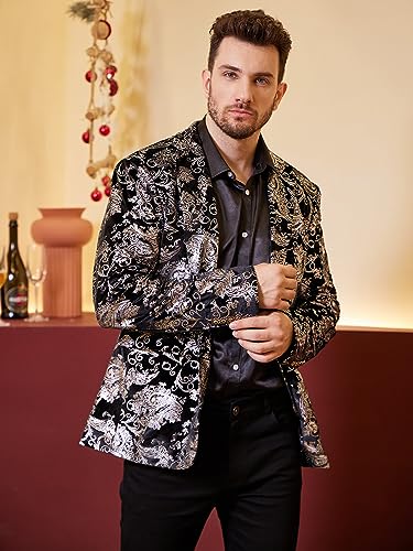 WULFUL Men's Suit 3 Piece Slim Fit One Button Solid Blazer Jacket Vest Pants Set4