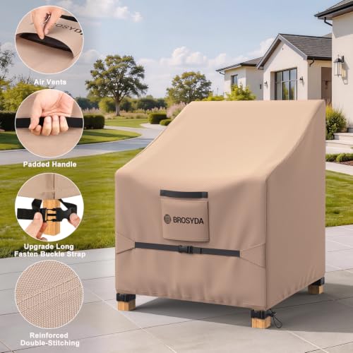 Image of 600D Outdoor Patio Chair Covers Waterproof 29 inchWx30 inchDx36 inchH, 2 Pack
