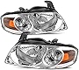 JSBOYAT Headlight Assembly Replacement for 2004-2006 Nissan Sentra Halogen Driver and Passenger Side (Chrome Housing with Amber Reflector)