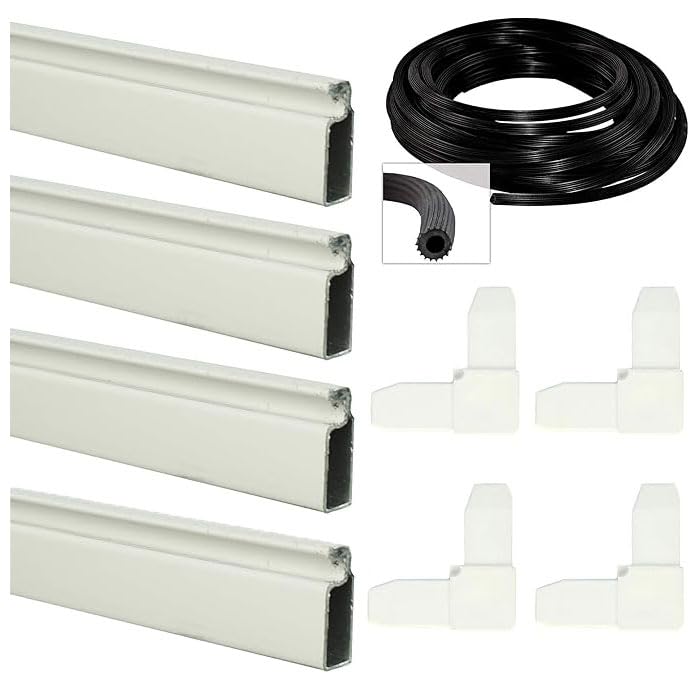 WRS 36" x 36" Window Screen Frame Kit, White Aluminum Frame, for Windows