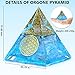 Selenite Glow Orgone Pyramid, Handmade Selenite Crystal Pyramid for High Frequency Vibration, Powers of Manifestation,Crystals and Healing Stones for Promotes Peace and Calmness, Orgonite Pyramids