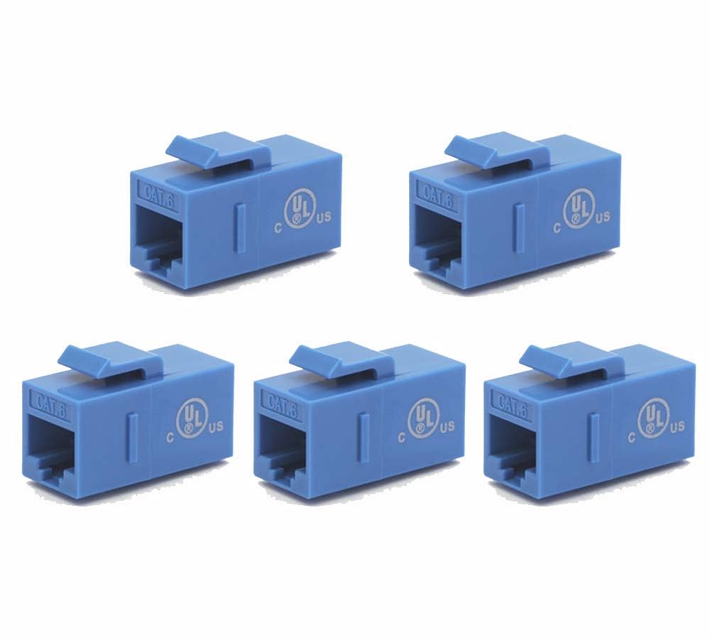 VCE Keystone RJ45 Coupler Cat6 UL Listed, Ethernet Inline