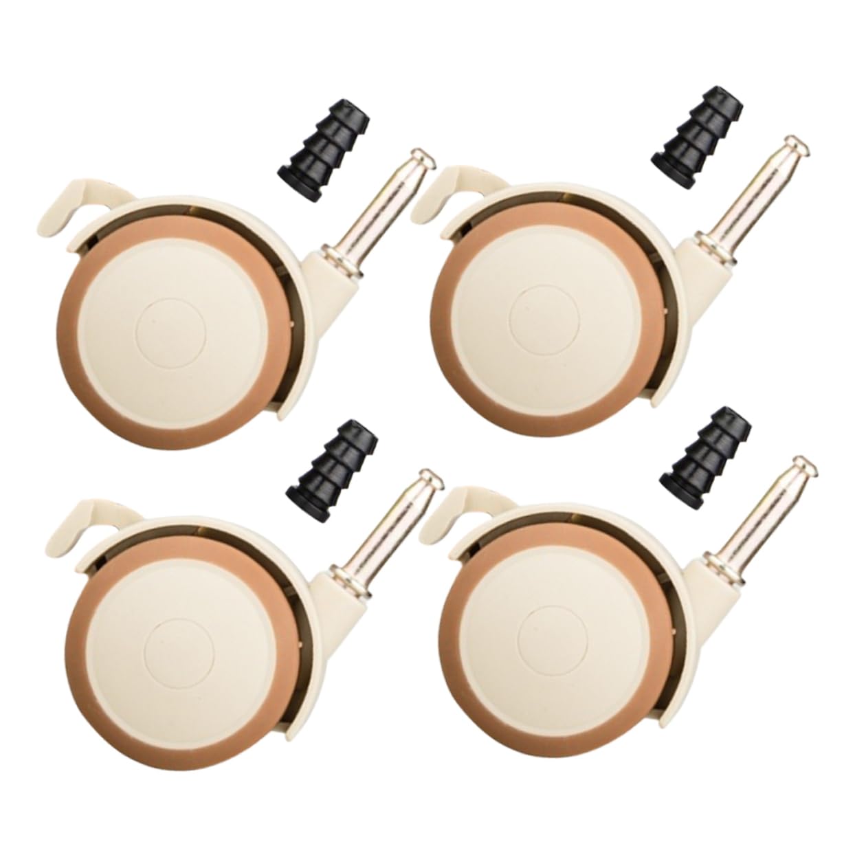 Roulettes Pivotantes Silencieuses Frein en PU Ensemble de 4 et Polyvalentes Installation Facile Accessoires pour Parents pour Lit Bébé