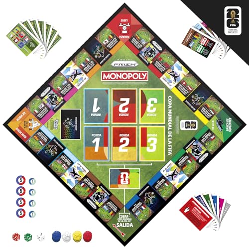 Miniatura 3 de Juego Monopoly Panini Prizm: Copa Mundial de la FIFA I Juego de Mesa con Tema de fútbol y con Cartas coleccionables Monopoly Panini Prizm Copa Mundial de la FIFA 2026 I Edad: 8+ - Versión en español