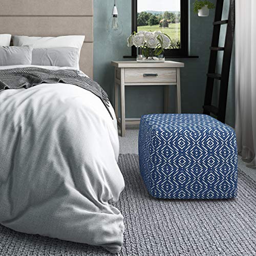 SIMPLIHOME-Graham-Square-Pouf-Footstool-Upholstered-in-Patterned-Blue-Natural-Hand-Woven-Cotton-for-the-Living-Room-Bedroom-and-Kids-Room-Transitional-Boho SIMPLIHOME Graham Square Pouf Footstool Upholstered in Patterned Blue Natural Hand Woven Cotton for the Living Room Bedroom and Kids Room Transitional Boho