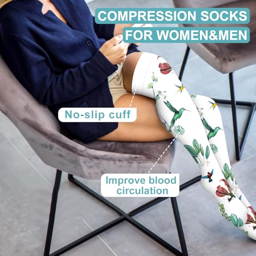 Thigh High Compression Socks for Women and Men Circulation(3 Pairs) Over the Knee-Best Support for Running,Travel3