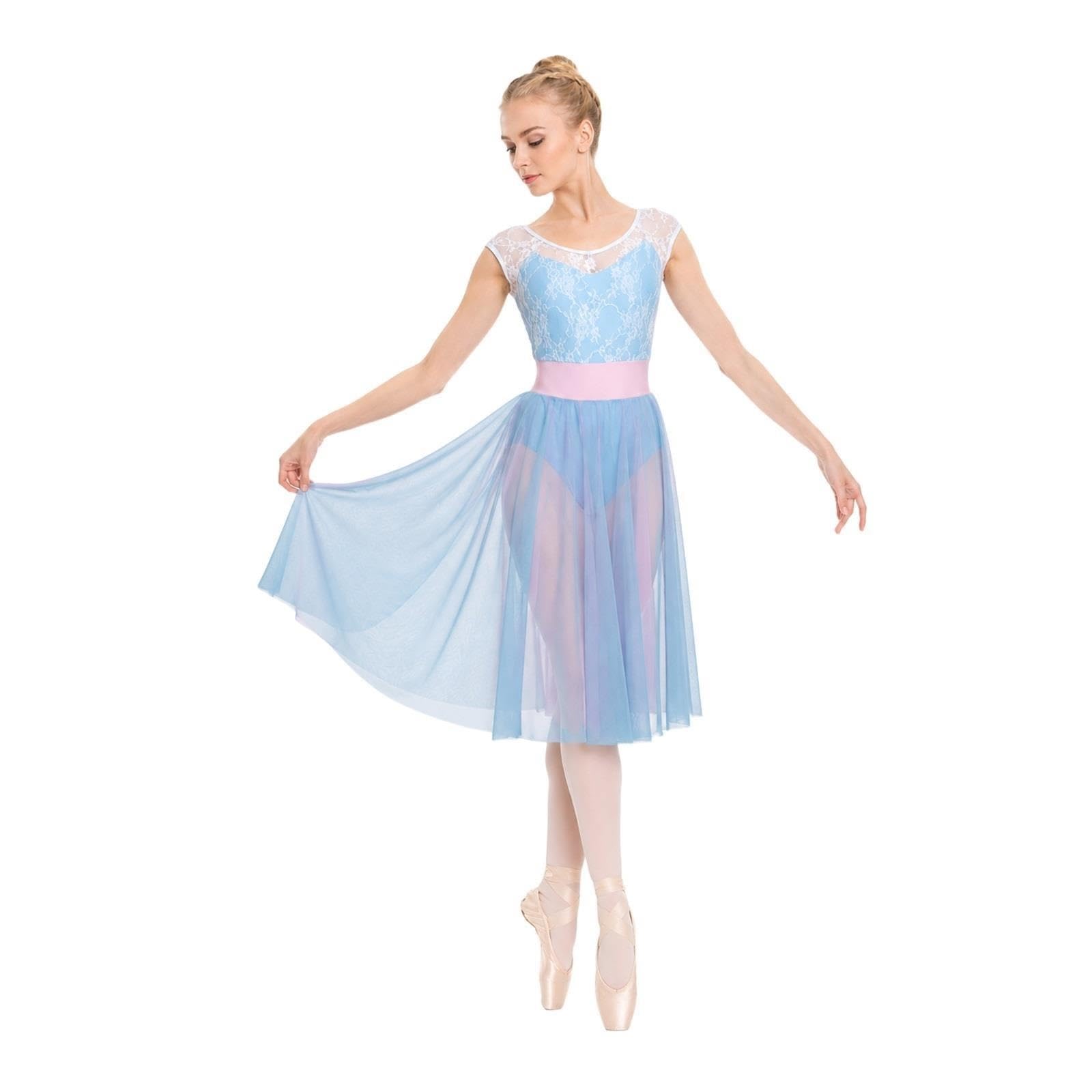 Abito da balletto con corpetto in pizzo e gonna fluida in tulle