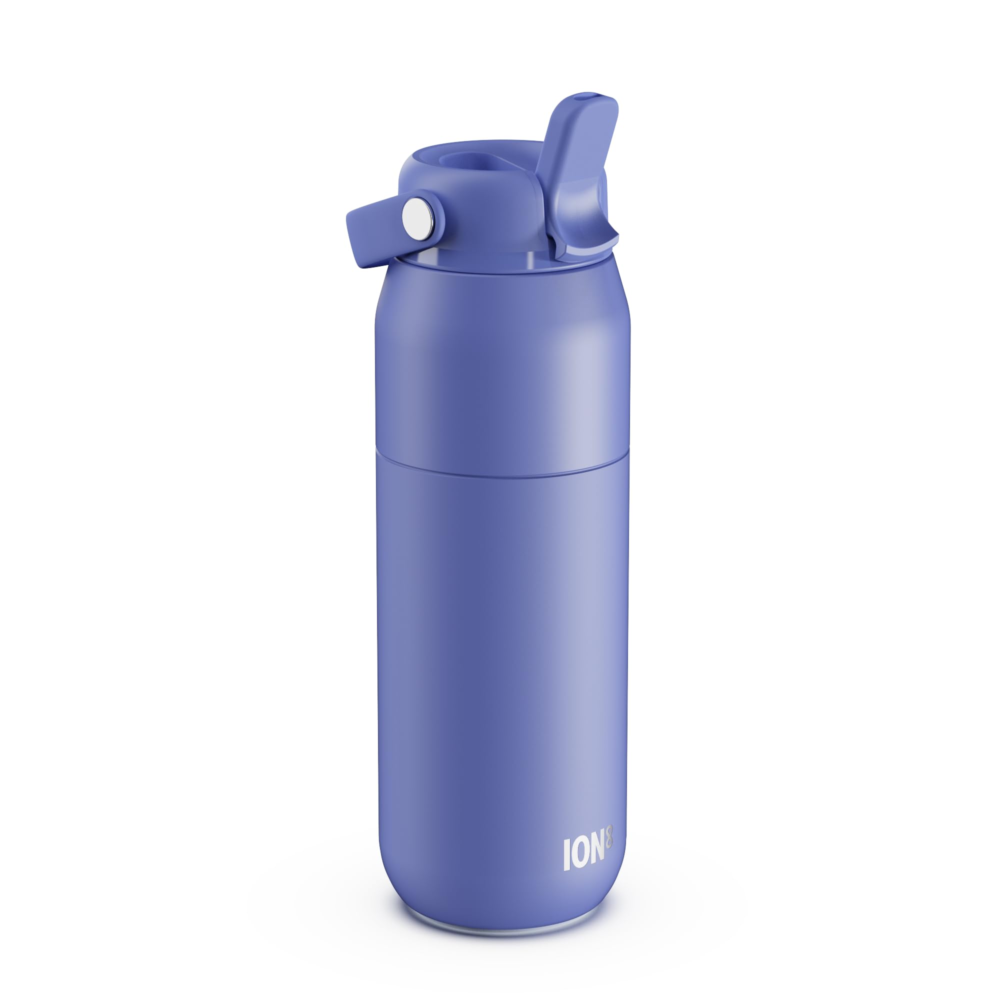 ION8 Primo Urban Insulated Water Bottle 540 ml (18 oz) – Leakproof Stainless Steel Bottle with Straw Lid, Fast Flow, Vacuum Insulated Cold Drinks, Cup Holder Friendly, Dishwasher Safe, Lilac
