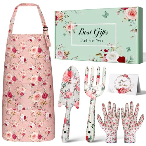 Linkax Gardening Gifts for Women Nan Nanny Mum 6 Pcs Garden Tools Set Retirement Thank You Teachers Birthday Gifts for Women Her Sister Friends Ladies Grandma Garden Lover