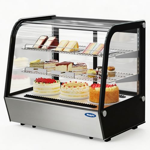 Malphi 3-Tier Curved Glass Refrigerated Display Case