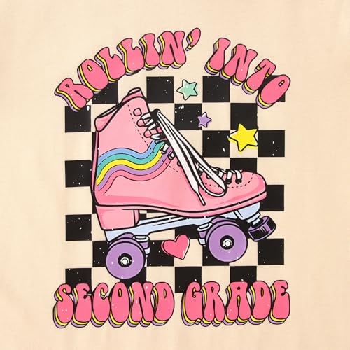 Image of SOFEON First Day of School Shirt for Girls Rollin' Into 1st /2nd /3rd Grade T-Shirt Back to School Skating Graphic Tees Tops