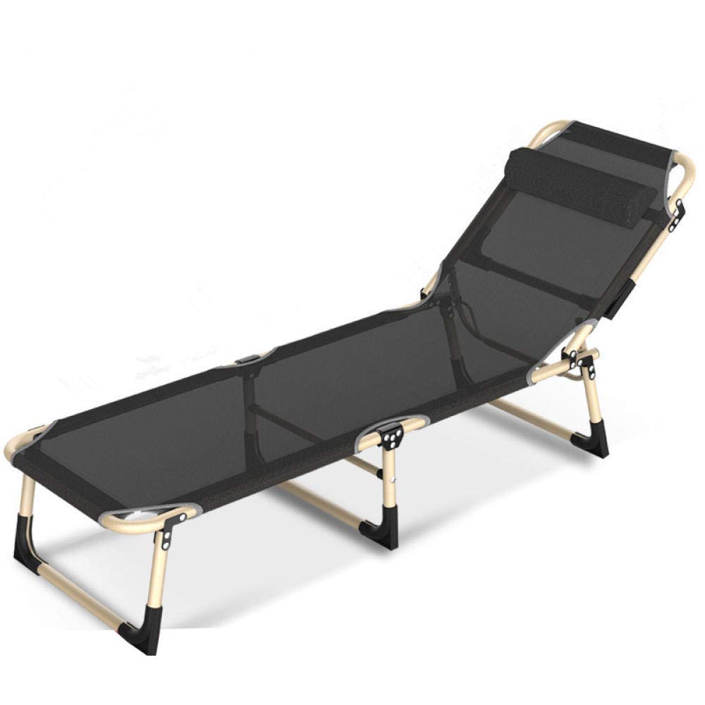 Generico Poltrona reclinabile a gravità Zero, Poltrona reclinabile Pieghevole Extra Large, Poltrona reclinabile Pieghevole da Giardino, Supporto Regolabile 150 kg-Teslin Nero