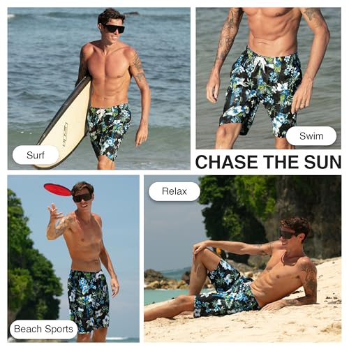 Image of Kanu Surf Men's Big Viper Extended Size Stripe Swim Trunk