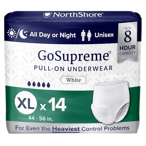 NorthShore GoSupreme 8-Hour HBL Pull-On Underwear White X-Large 14 Count