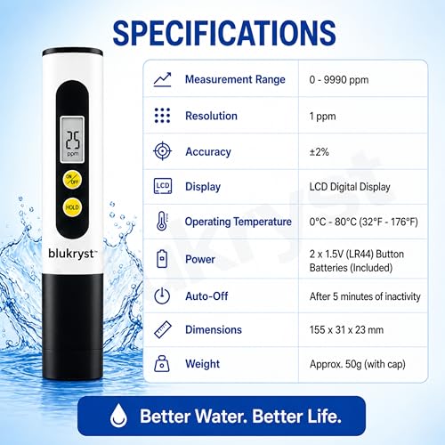 Image of TDS Meter For Water Testing Digital LCD display TDS Meter PPM Tester 1pcs