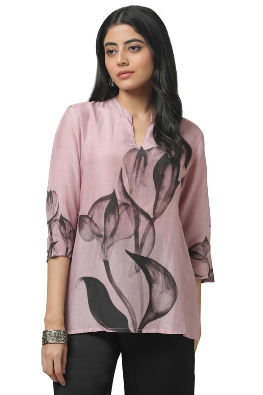 soch Womens Onion Pink Muslin Floral Print Tunic-picture-30