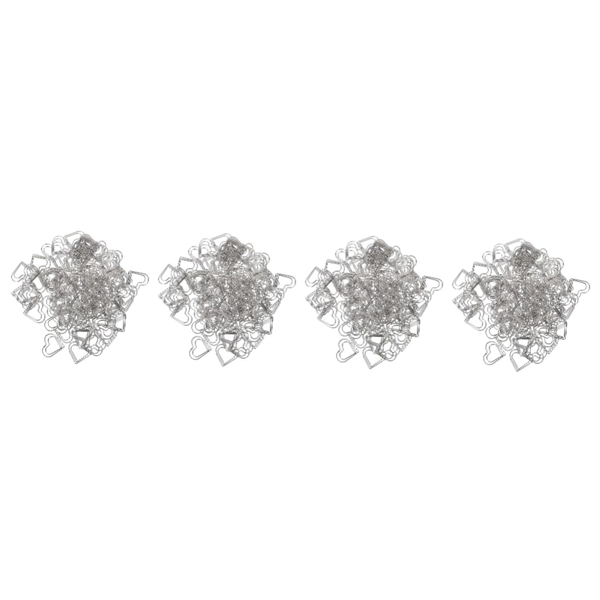 NUOBESTY 400pezzi Graffette Metalliche Forma Di Cuore Clip Ufficio Originali Piccole Graffette Per Documenti Segnalibri Creativi Per Scuola e Casa