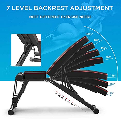 Yoleo Adjustable Weight Bench - Utility Weight Benches for Full Body Workout, Foldable Incline/Decline Bench Press for Home Gym Yoleo Adjustable Weight Bench - Utility Weight Benches for Full Body Workout, Foldable Incline/Decline Bench Press for Home Gym