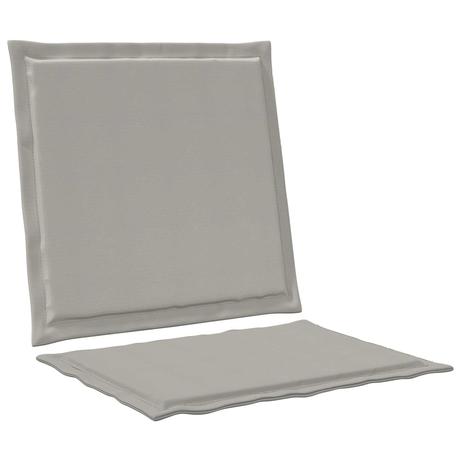 Cojín para asiento y respaldo de poliéster, 47 x 45 x 2 cm, 4 piezas con bandas antideslizantes para jardín, terraza, balcón, oficina, cojín ergonómico y cojín de asiento