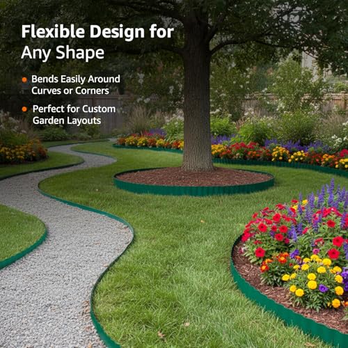Image of Amazon Basics Lawn Edge | Durable | Flexible | Weather-Resistant for Neat Garden Borders