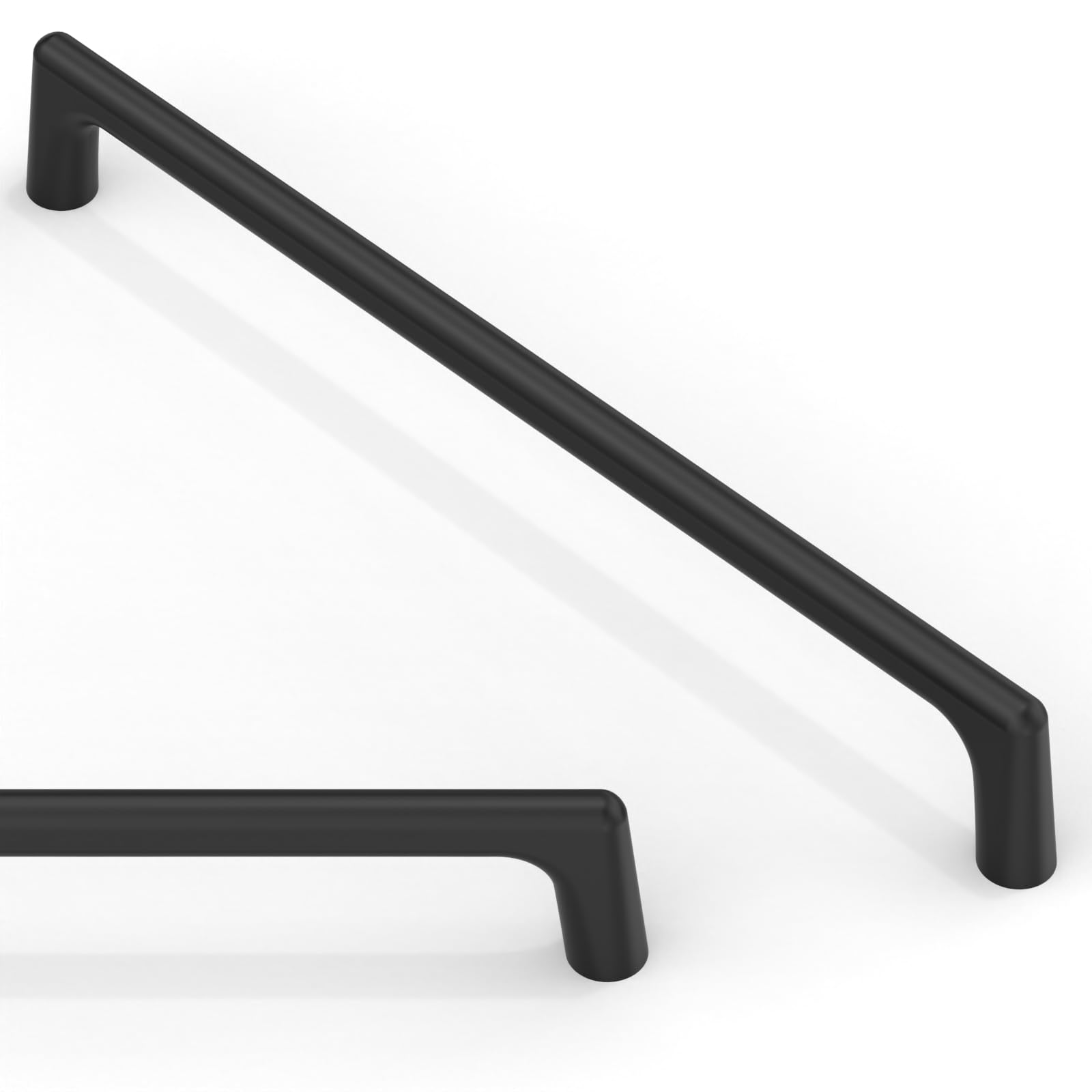 Asimerdeco 10 Pack Matte Black Cabinet Pulls 7.5 Inch(192mm) Kitchen Cupboard Handles Solid Zinc Alloy Cabinet Hardware Drawer Pulls — image 1