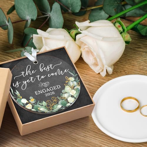 HEXMOZ Engagement Gifts for Couples, Women, Her - Engagement Ornament 2026 - Image 3