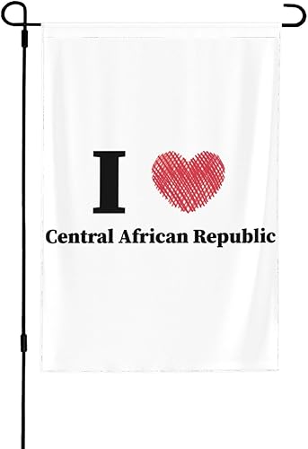 I Love Central African Republic Garden Flag 28"x40" Inch Double Sided Garden Flags Home Lawn Outdoor Decor Flags Party Banner Welcome Flag