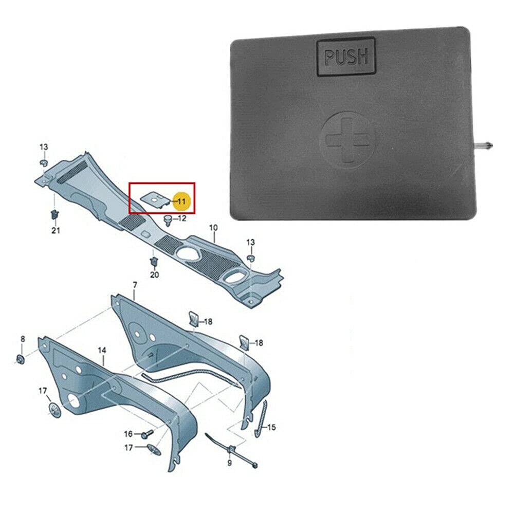 Abdeckplatte für Kühlergrill, Pluspol, 8R1819424, für Audi 2009 