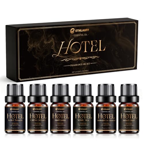 Hotel Collection Diffuser Oil, My Way, Westin, Midnight in Miami, Inspired by The Most Popular 5-Star Hotel Scents, Fragrance Oil Set 6 * 10 ml