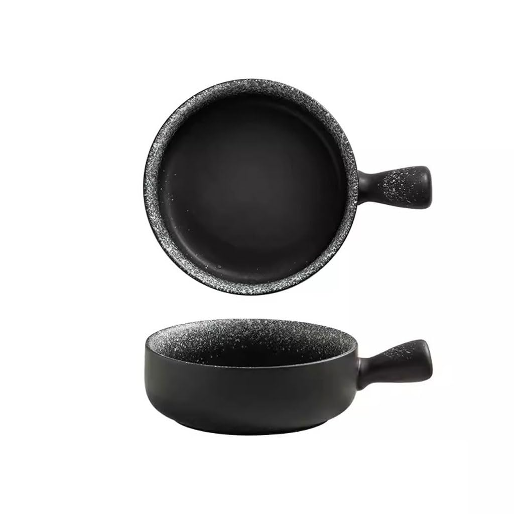 WOTZOV Salad Bowl Baking Oven Bowl, Cheese Baked Rice, Salad Bowl, Creative Handle Bowl, Soup Noodle Bowl, Instant Noodle Bowl, Fruit Bowl Kitchen Supplies，A