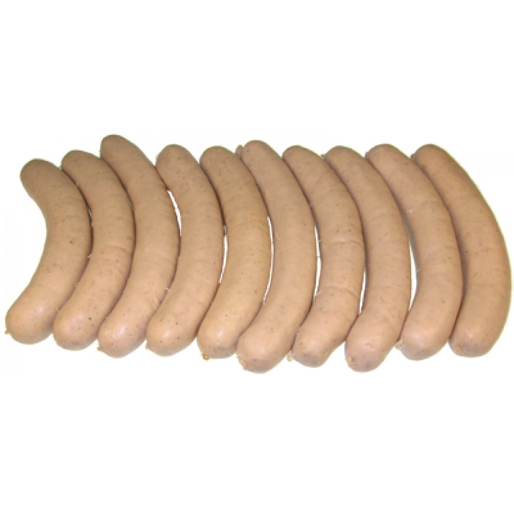 Bratwurst mittelgrob gebrüht, 25 Stück = 3.000 g