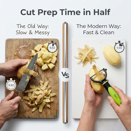 Image of SIGNAMIO 2 Pcs Set of Peeler and Stainless Steel Kadukas Cheese & Vegetable Grater, Slicer, Ginger Garlic Crusher, Carrot Shredder & Peeler for Kitchen
