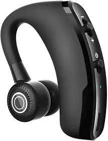 CIC Fone De Ouvido Bluetooth Sem Fio Mini headphones De Negócios Invisível Único Top Gancho Microfone para Chamadas Profissio Apple e Android, Preto