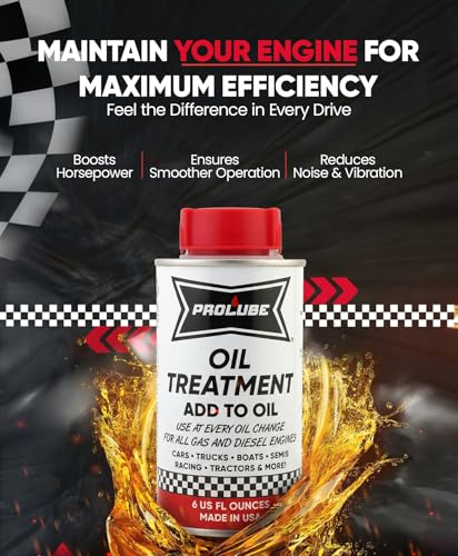 Image of Prolube Oil Treatment - Engine Oil Additive for Gas & Diesel Engines - Reduces Wear, Noise, Vibration - Boosts Fuel Economy & Horsepower - Works on Transmissions & Differentials (6oz)