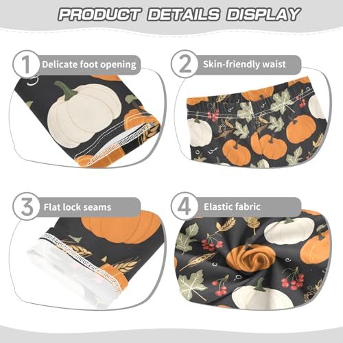 senya Girls Printed Leggings Yoga Pants Pumpkin Ears Leaves Pattern for Kids in 4t to 10 Years, 4T3