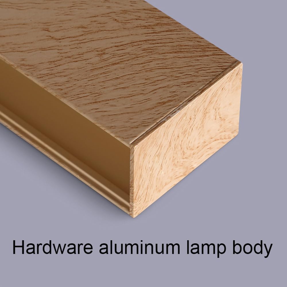Aluminiowa liniowa lampa ścienna LED, minimalistyczny i skandynawski design, geometryczny wzór słojów drewna, idealna do jadalni, salonu, kuchni lub sypialni